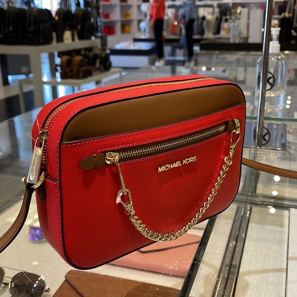 MICHAEL KORS 
Jet Set Item Large EW Zip Chain XBody Saffiano Leather Crossbody - Picture 13 of 16